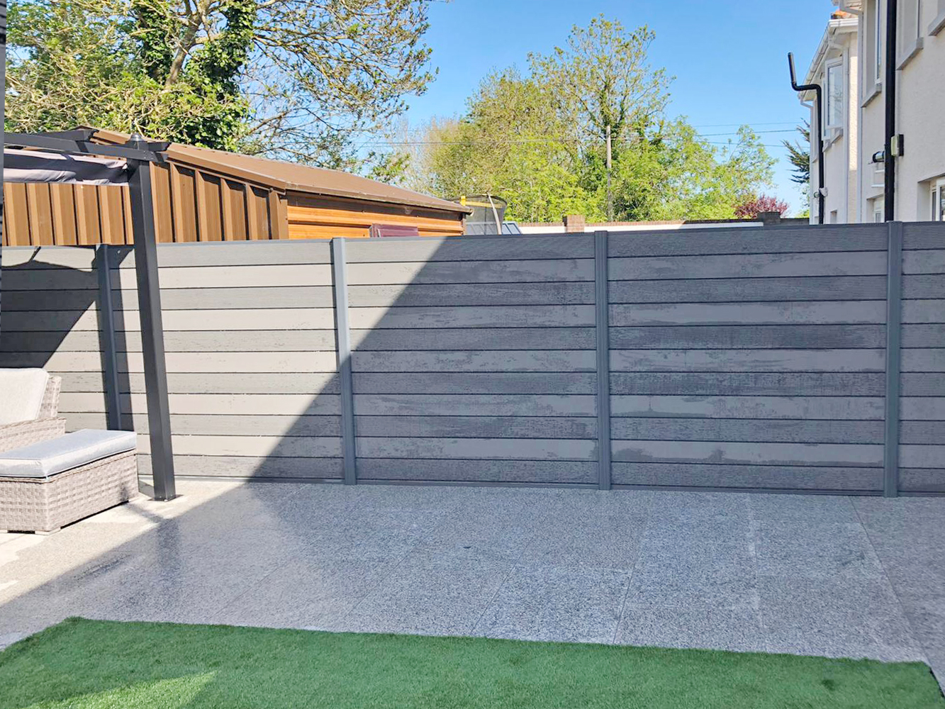 Grey Fence Panel And Post Kit 1 8m X 1 8m Www Celuplast Com Grey Fence Panel And Post Kit 1 8m X 1 8m Www Celuplast Com